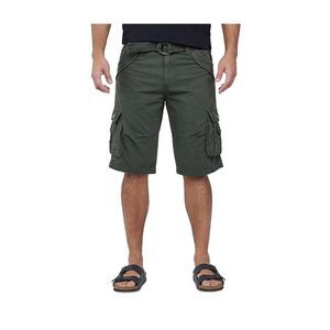 XRAY Mens Belted Double Pocket Casual Cargo Shorts, Green, NWT